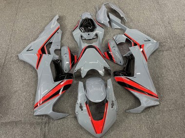 Carenagens Moto Honda CBR1000RR 2017-2023 - Nardo Cinzento Vermelho Listra