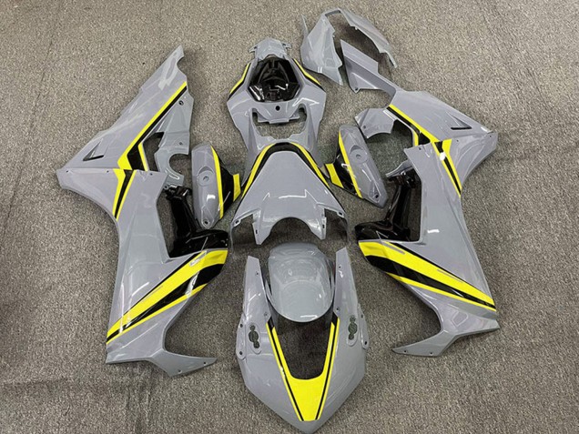 Carenagens Moto Honda CBR1000RR 2017-2023 - Nardo Cinzento Amarelo Listra
