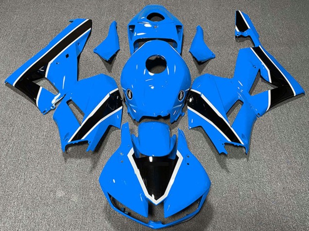 Carenagens Moto Honda CBR600RR 2013-2023 - Azul Claro Branco Preto Brilhante
