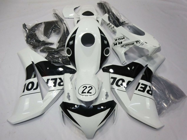 Carenagens Moto Honda CBR1000RR 2008-2011 - Branco Preto Brilhante Repsol 22