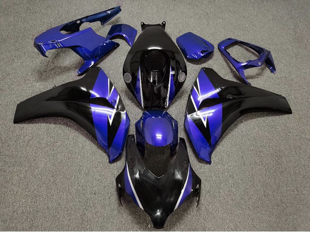 Carenagem Moto Honda CBR1000RR 2008-2011 - Azul Preto Brilhante