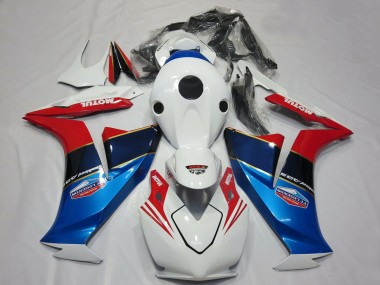 Carenagens Moto Honda CBR1000RR 2012-2016 - Branco Vermelho Azul Motul