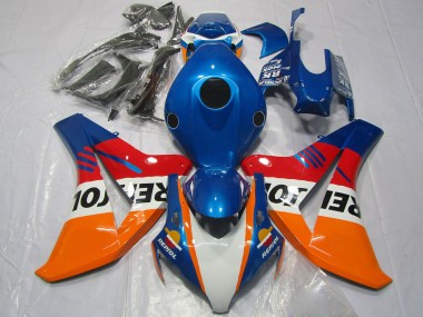 Carenagens Moto Honda CBR1000RR 2008-2011 - Laranja Branco Vermelho Azul Repsol