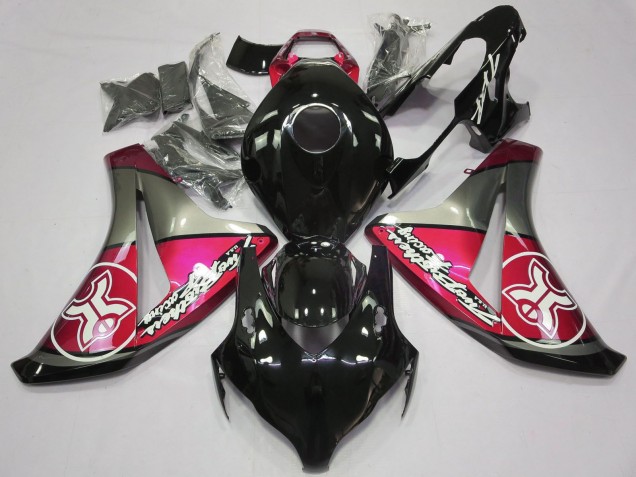 Carenagens Moto Honda CBR1000RR 2008-2011 - Rosa Cinzento Preto Brilhante