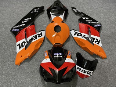 Carenagens ABS Honda CBR1000RR 2004-2005 - Laranja Branco Vermelho Preto Brilhante Repsol