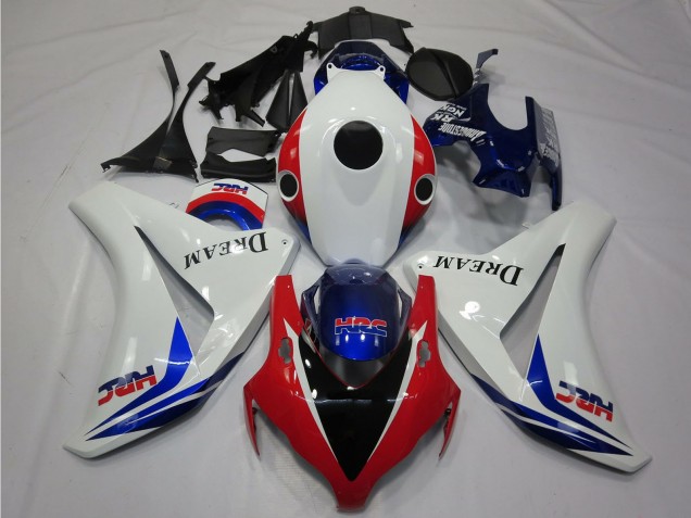 Carenagens Moto Honda CBR1000RR 2008-2011 - Branco Vermelho Azul HRC Dream Preto Brilhante
