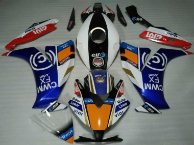 Carenagens Moto Honda CBR1000RR 2012-2016 - Branco Azul Laranja Vermelho Preto Elf