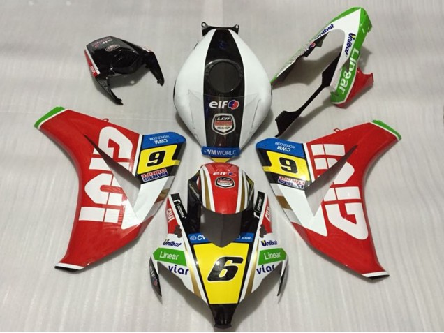 Carenagens Moto Honda CBR1000RR 2008-2011 - Branco Vermelho Amarelo Verde Preto Givi 6