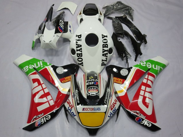 Carenagens Moto Honda CBR1000RR 2008-2011 - Branco Vermelho Amarelo Verde Preto Givi Playboy