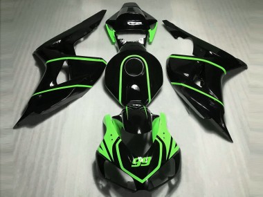Carenagens Moto Honda CBR1000RR 2006-2007 - Preto Brilhante Alta Visibilidade Verde