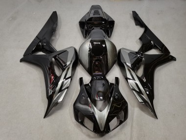Carenagens Moto Honda CBR1000RR 2006-2007 - Prata Preto Brilhante