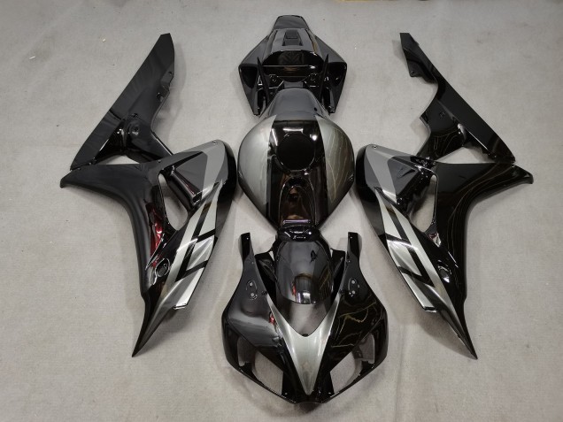 Carenagens Moto Honda CBR1000RR 2006-2007 - Prata Preto Brilhante
