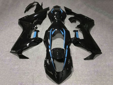 Carenagens Moto Honda CBR1000RR 2017-2023 - Preto Brilhante Azul Claro Linha