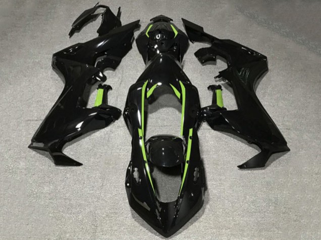 Carenagens Moto Honda CBR1000RR 2017-2023 - Preto Brilhante Verde Limão Linha
