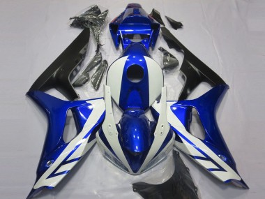 Carenagem Moto Honda CBR1000RR 2006-2007 - Azul Branco Preto Fosco