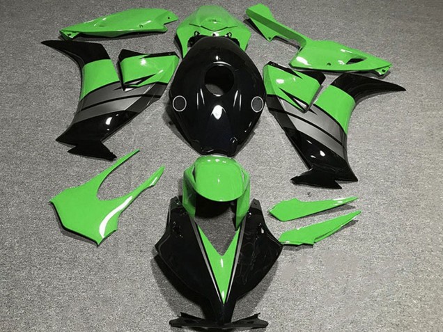 Carenagens Moto Honda CBR1000RR 2012-2016 - Verde Cinzento Preto Brilhante