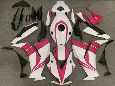Carenagens Moto Honda CBR1000RR 2012-2016 - Branco Rosa Preto