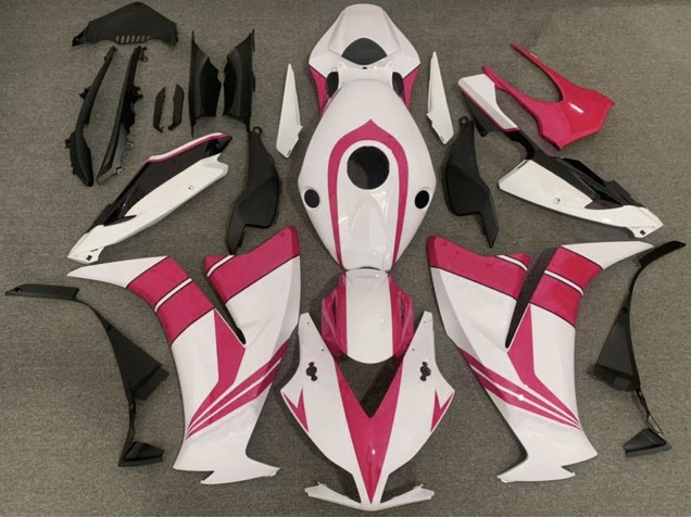 Carenagens Moto Honda CBR1000RR 2012-2016 - Branco Rosa Preto