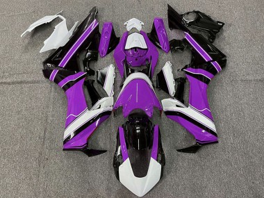 Carenagem Moto Honda CBR1000RR 2017-2023 - Branco Roxo Preto Brilhante
