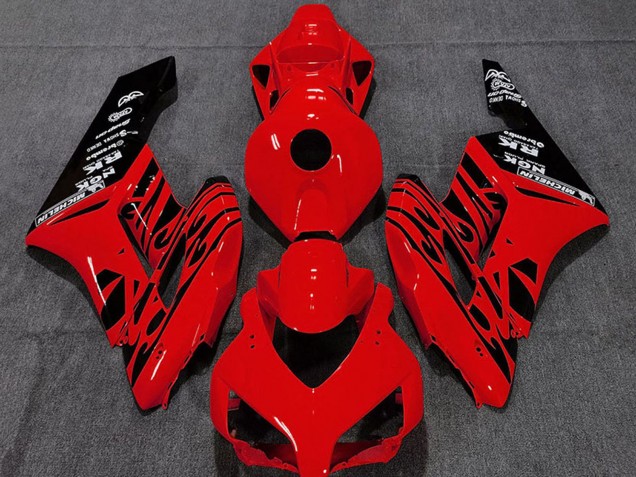 Carenagens Moto Honda CBR1000RR 2004-2005 - Vermelho Preto Brilhante Chama