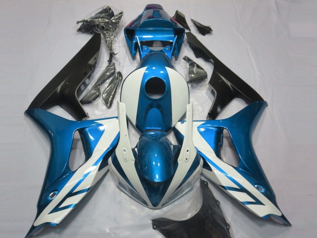 Carenagens Moto Honda CBR1000RR 2006-2007 - Azul Branco Preto Fosco