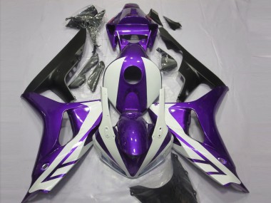 Carenagens Moto Honda CBR1000RR 2006-2007 - Roxo Branco Preto Fosco