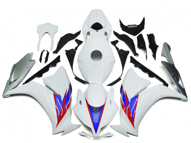 Carenagens Moto Honda CBR1000RR 2012-2016 - Branco Azul Vermelho Prata