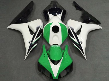 Carenagens Moto Honda CBR1000RR 2006-2007 - Branco Verde Preto Brilhante
