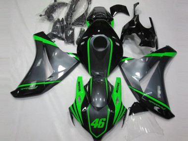 Carenagens Moto Honda CBR1000RR 2008-2011 - Cinzento Verde Preto Fosco Motul 46