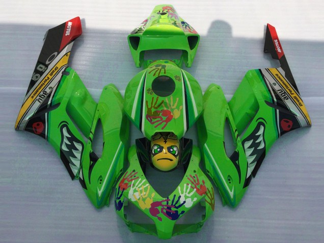 Carenagens Moto Honda CBR1000RR 2004-2005 - Verde Amarelo Preto Vermelho Tubarão