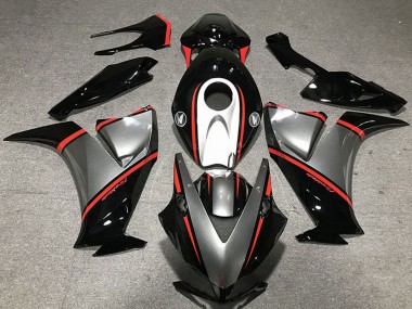 Carenagens Moto Honda CBR1000RR 2012-2016 - Gunmetal Cinzento Preto Brilhante Vermelho