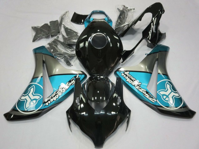 Carenagens Moto Honda CBR1000RR 2008-2011 - Azul Claro Cinzento Preto Brilhante