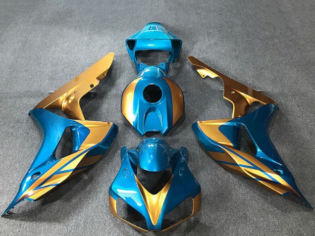 Carenagens Moto Honda CBR1000RR 2006-2007 - Azul Claro Ouro