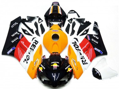 Kits Carenagem Moto Honda CBR1000RR 2004-2005 - Laranja Branco Vermelho Preto Brilhante Repsol
