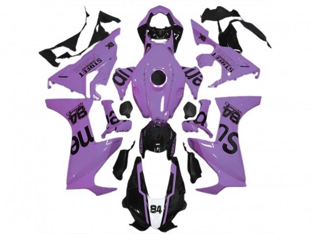 Carenagens Moto Honda CBR1000RR 2017-2023 - Leitoso Roxo Preto Brilhante Street Flava