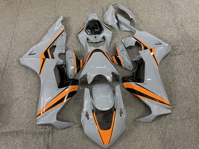 Carenagens Moto Honda CBR1000RR 2017-2023 - Nardo Cinzento Laranja Listra