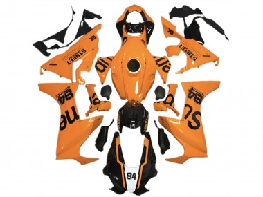Carenagens Moto Honda CBR1000RR 2017-2023 - Laranja Preto Brilhante Street Flava