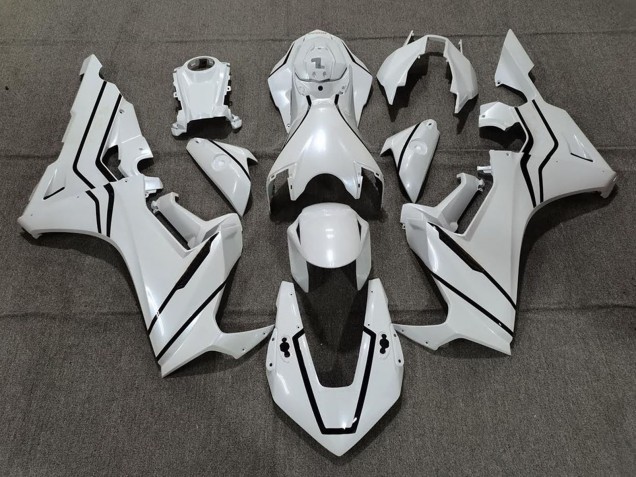 Carenagens Moto Honda CBR1000RR 2017-2023 - Branco Pérola Preto Linha