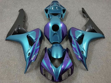 Carenagens Moto Honda CBR1000RR 2006-2007 - Roxo Emerald Preto Fosco