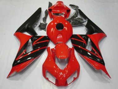 Carenagens Moto Honda CBR1000RR 2006-2007 - Vermelho Preto Brilhante Preto Fosco