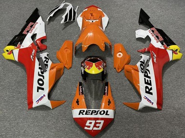 Carenagens Moto Honda CBR1000RR 2017-2023 - Laranja Branco Amarelo Vermelho Preto Brilhante Red Bull Repsol 93