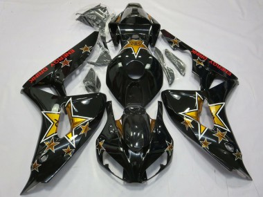 Carenagens Moto Honda CBR1000RR 2006-2007 - Preto Brilhante Estrela Energy Drink