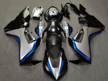Carenagens Moto Honda CBR1000RR 2017-2023 - Prata Azul Preto Brilhante
