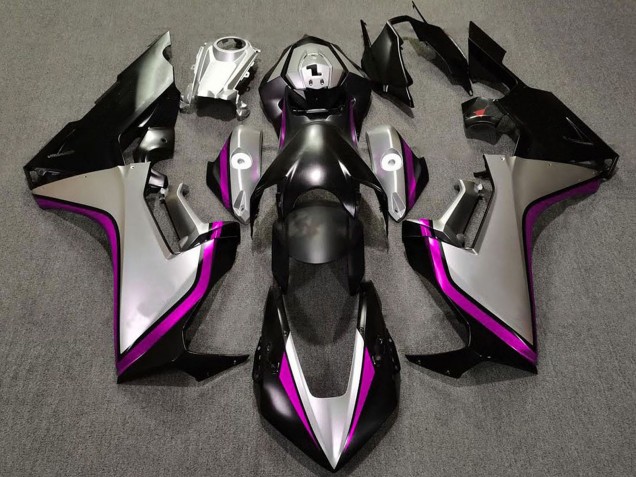 Carenagens Moto Honda CBR1000RR 2017-2023 - Prata Rosa Preto Brilhante