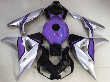 Carenagens Moto Honda CBR1000RR 2006-2007 - Prata Roxo Preto Brilhante