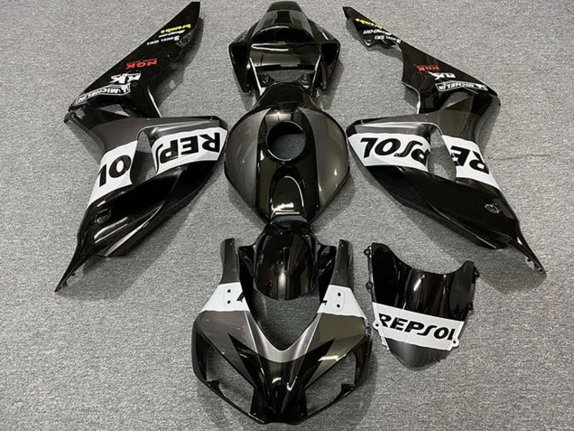 Carenagens Moto Honda CBR1000RR 2006-2007 - Cinzento Branco Preto Brilhante Repsol