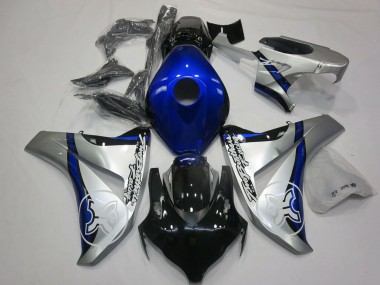 Carenagens Moto Honda CBR1000RR 2008-2011 - Prata Azul Preto Brilhante