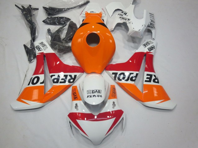 Carenagens Moto Honda CBR1000RR 2008-2011 - Laranja Branco Vermelho Preto Brilhante Repsol