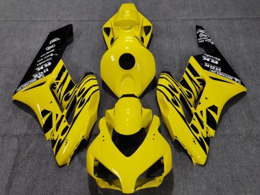 Carenagens Moto Honda CBR1000RR 2004-2005 - Amarelo Preto Brilhante Chama