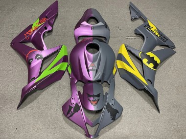 Carenagens Moto Honda CBR600RR 2007-2008 - Cinzento Roxo Bat Man vs Joker Matte